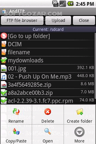 AndFTP Pro 5 4 for Android 3 0 تصاویر نرم افزار  - سافت گذر