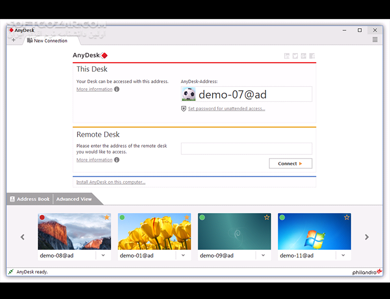 دانلود AnyDesk 9.5.1 Final Win/Mac/Linux - دانلود انی دسک نرم‌افزار کنترل از راه دور کامپیوتر - سافت گذر