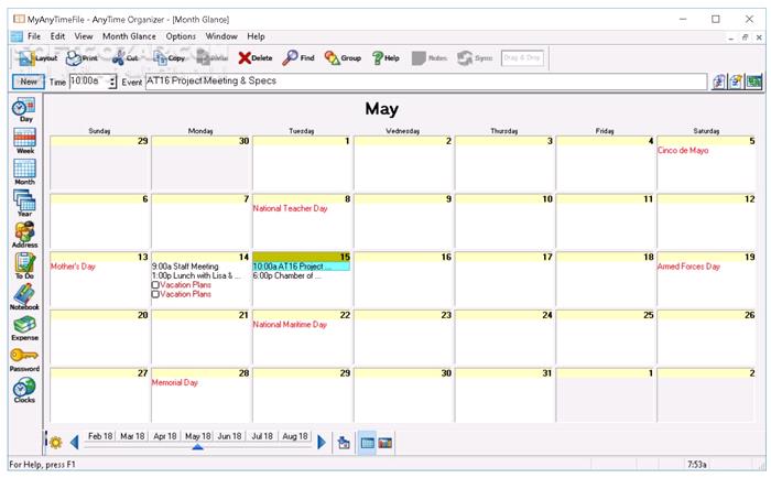 دانلود AnyTime Organizer Deluxe 16.1.5.4 - دانلود مدیریت و سازماندهی امور شخصی و اداری - سافت گذر