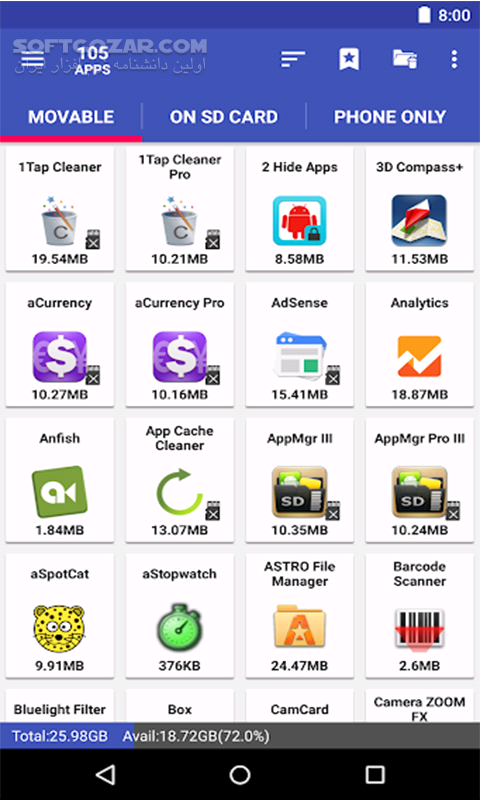 AppMgr Pro III 5 59 for Android 4 1 تصاویر نرم افزار  - سافت گذر