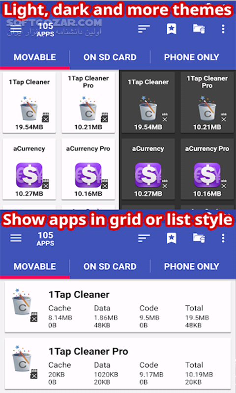 دانلود AppMgr Pro III 5.74 for Android +4.1 - دانلود مدیریت اپ برای اندروید - سافت گذر