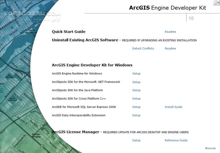 دانلود ArcGIS Engine 10.1 - دانلود مجموعه ای از کامپوننت های GIS برای توسعه دهندگان نرم افزار (ArcEngine) - سافت گذر