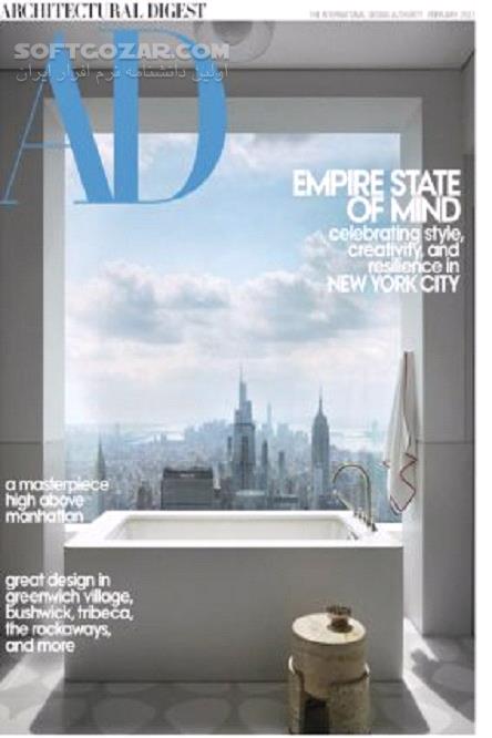 دانلود مجله تخصصی طراحی داخلی و محوطه سازی - دانلود کتاب مجله Architectural Digest USA فوریه 2021 - سافت گذر