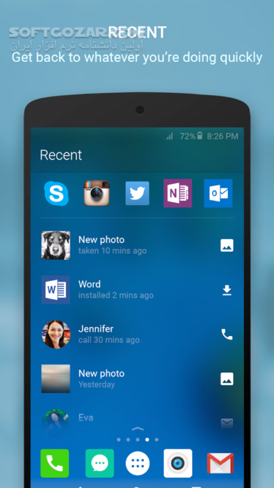 دانلود Microsoft Arrow Launcher 6.2.200602.89140 for Android +4.0 - دانلود لانچر مایکروسافت برای اندروید - سافت گذر