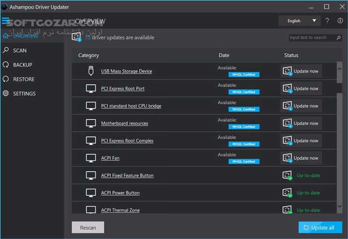 دانلود Ashampoo Driver Updater 1.6.1 - دانلود آپدیت خودکار درایورها - سافت گذر