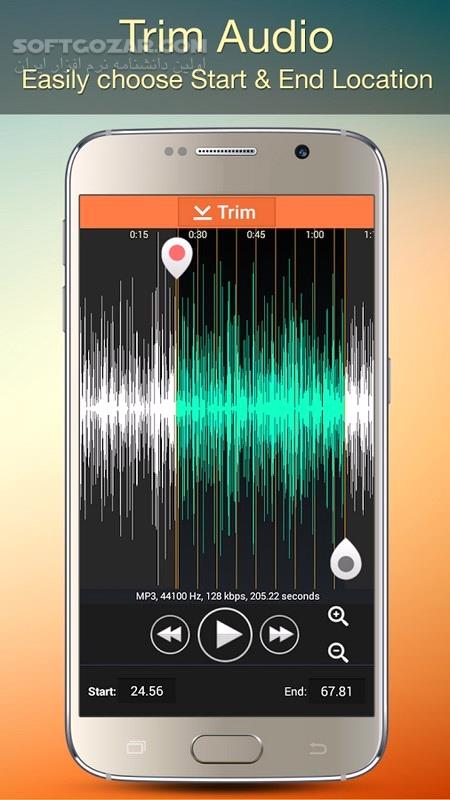 دانلود Audio MP3 Cutter Mix Converter and Make Ringtones 1.86 Pro For Android +4.0 - دانلود برنامه ویرایش و برش صدا برای اندروید - سافت گذر