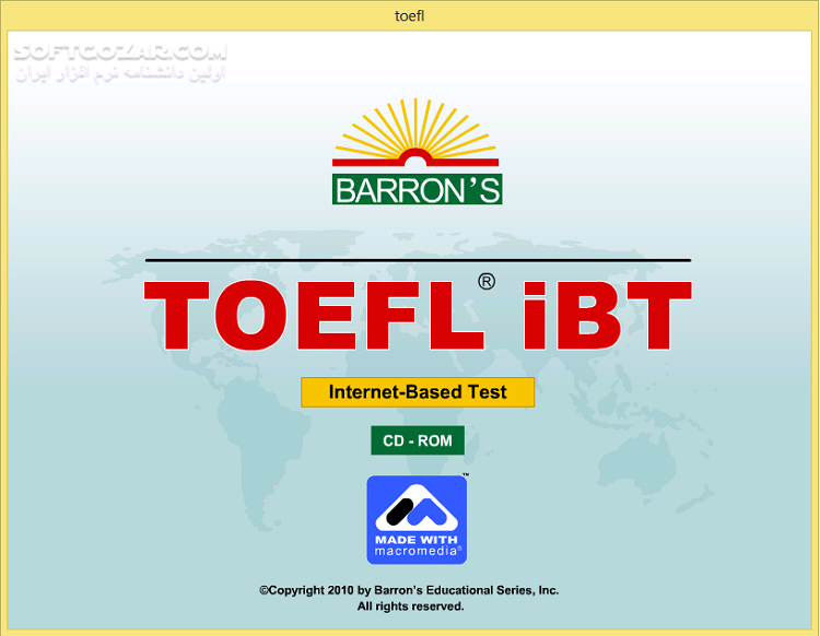 Barrons TOEFL iBT Audio CDs 13th Edition تصاویر نرم افزار  - سافت گذر