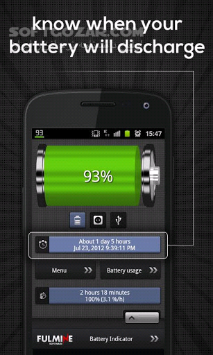دانلود Battery Indicator Pro 2.7.6 for Android +2.1 - دانلود نمایش اطلاعات باتری برای اندروید - سافت گذر