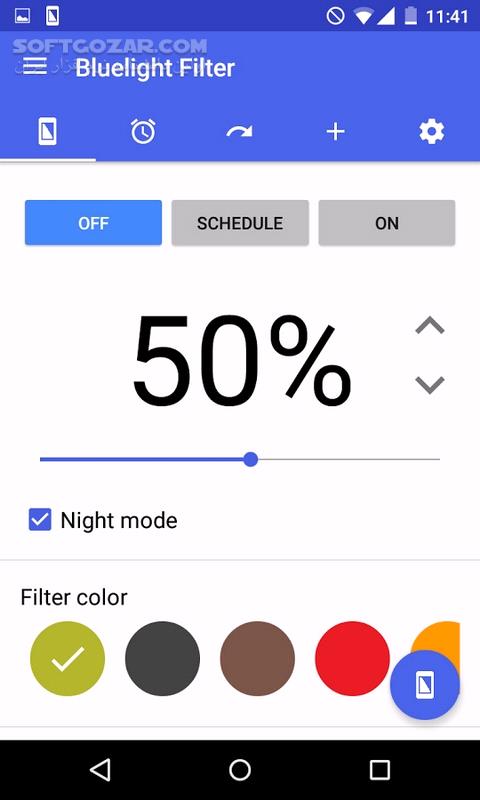 دانلود Bluelight Filter for Eye Care 6.0.6 Full for Android +5.0 - دانلود فیلتر آبی صفحه اندروید برای اندروید - سافت گذر