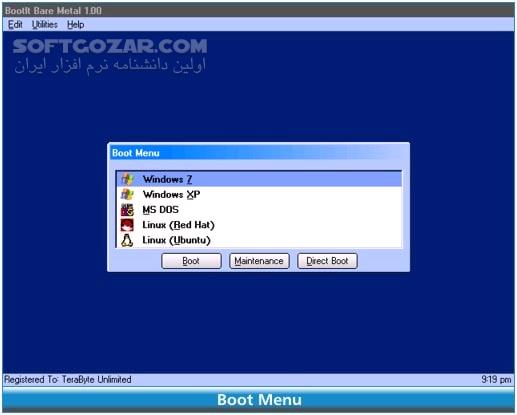 دانلود TeraByte Unlimited BootIt Bare Metal 1.91 - دانلود پارتیشن بندی و مدیریت بوت - سافت گذر