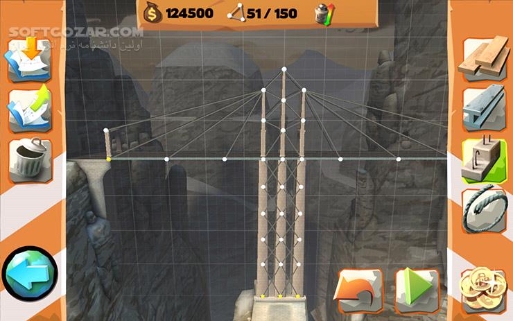 دانلود Bridge Constructor Playground 2.2 for Android +2.3 - دانلود بازی پل سازی پیشرفته برای اندروید - سافت گذر