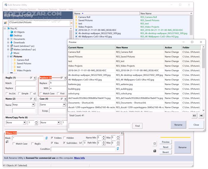 دانلود Bulk Rename Utility 4.0.0.6 Commercial - دانلود تغییر نام دسته‌جمعی فایل‌ها - سافت گذر