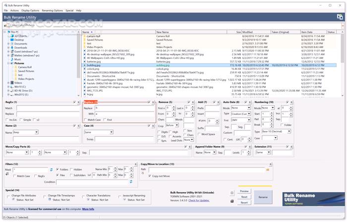 دانلود Bulk Rename Utility 4.0.0.6 Commercial - دانلود تغییر نام دسته‌جمعی فایل‌ها - سافت گذر
