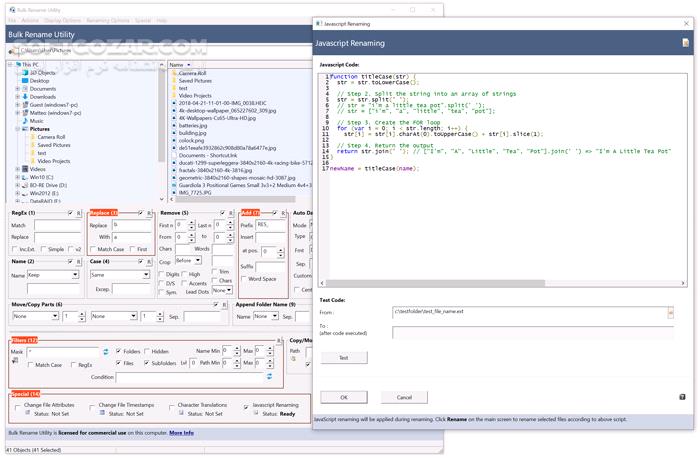 دانلود Bulk Rename Utility 4.0.0.6 Commercial - دانلود تغییر نام دسته‌جمعی فایل‌ها - سافت گذر