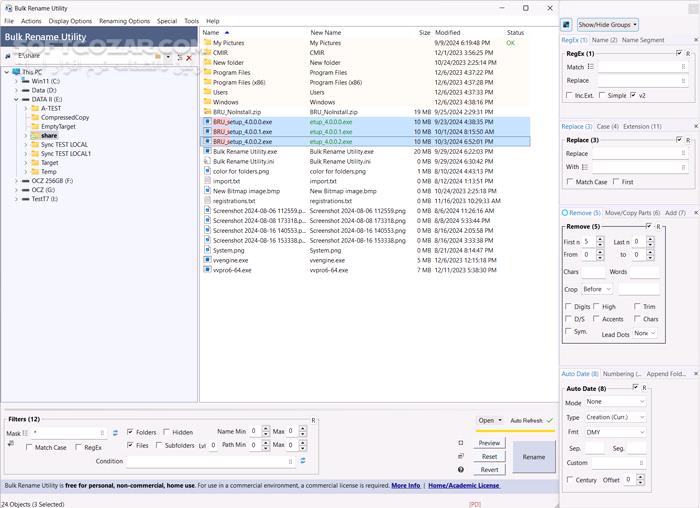 دانلود Bulk Rename Utility 4.0.0.6 Commercial - دانلود تغییر نام دسته‌جمعی فایل‌ها - سافت گذر