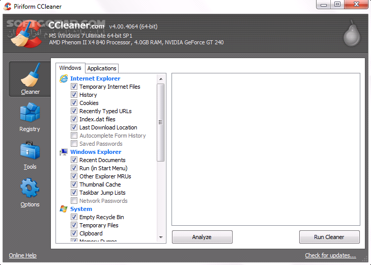 CCleaner Technician 6 04 10044 Portable Professional Plus تصاویر نرم افزار  - سافت گذر