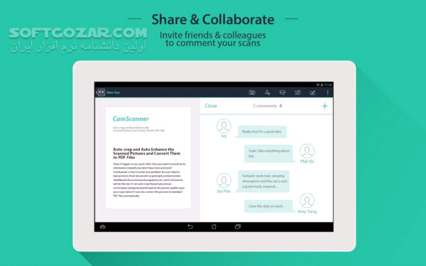 دانلود CamScanner Premium 6.83.0.2503030000 for Android +5.0 - دانلود اسکنر موبایل برای اندروید - سافت گذر