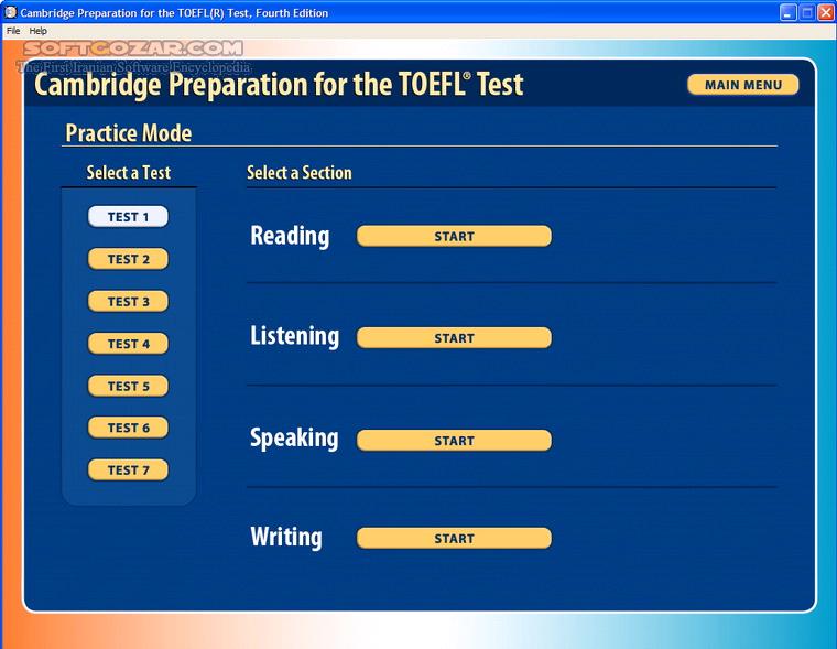 Cambridge Preparation For The TOEFL Test 4th Edition تصاویر نرم افزار  - سافت گذر