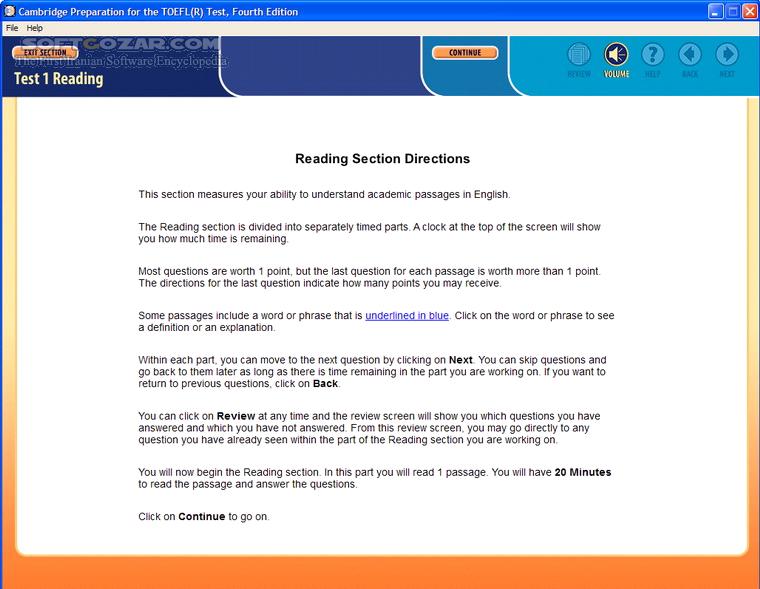 Cambridge Preparation For The TOEFL Test 4th Edition تصاویر نرم افزار  - سافت گذر