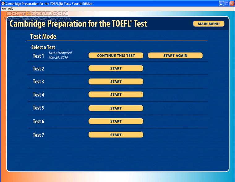 Cambridge Preparation For The TOEFL Test 4th Edition تصاویر نرم افزار  - سافت گذر