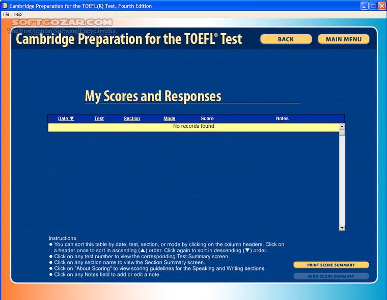 Cambridge Preparation For The TOEFL Test 4th Edition تصاویر نرم افزار  - سافت گذر