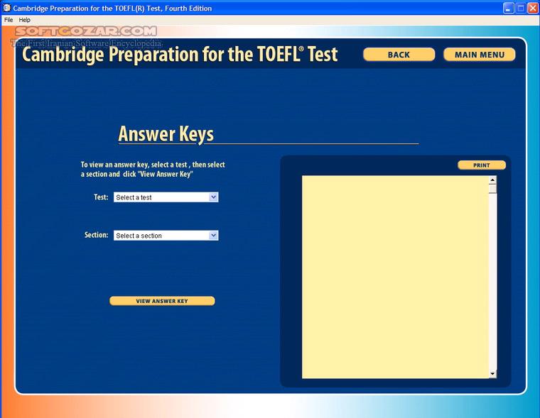 Cambridge Preparation For The TOEFL Test 4th Edition تصاویر نرم افزار  - سافت گذر