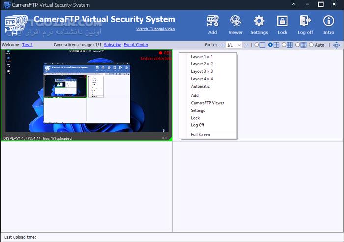 دانلود CameraFTP Virtual Security System 5.1.164 (x64) - دانلود تبدیل کامپیوتر به دوربین مدار بسته - سافت گذر