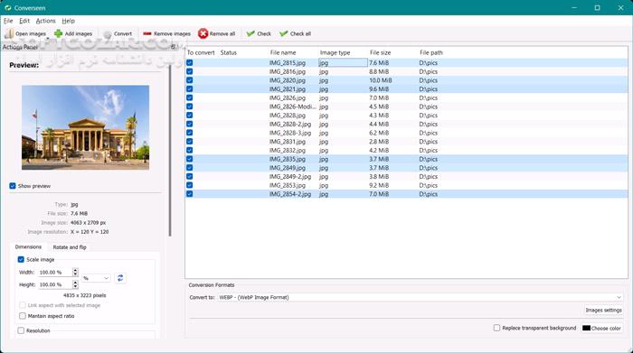دانلود Converseen 0.13.0.1-1 - دانلود تبدیل فرمت عکس - سافت گذر