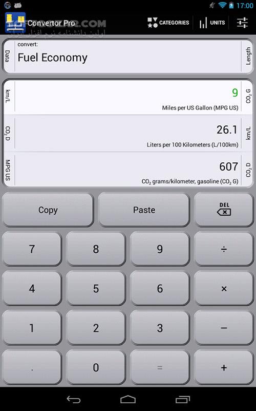 دانلود Convertor Pro 8.0 for Android +2.3 - دانلود مبدل واحدها برای اندروید - سافت گذر
