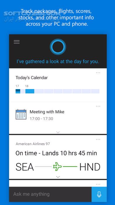 دانلود Cortana  3.3.3.2854 for Android +4.4 - دانلود کورتانا برای اندروید - سافت گذر