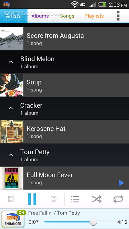 دانلود DFX Music Player Enhancer Pro 1.30 for Android +4.1 - دانلود موزیک پلیر با 45 پیش تنظیم برای تقویت و افکت گذاری صدا برای اندروید - سافت گذر
