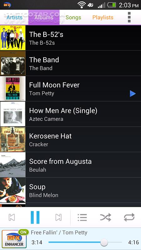 DFX Music Player Enhancer Pro 1 30 for Android 4 1 تصاویر نرم افزار  - سافت گذر