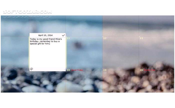 دانلود Desktop Calendar 3.30.289.9075 - دانلود تقویم برای ویندوز - سافت گذر
