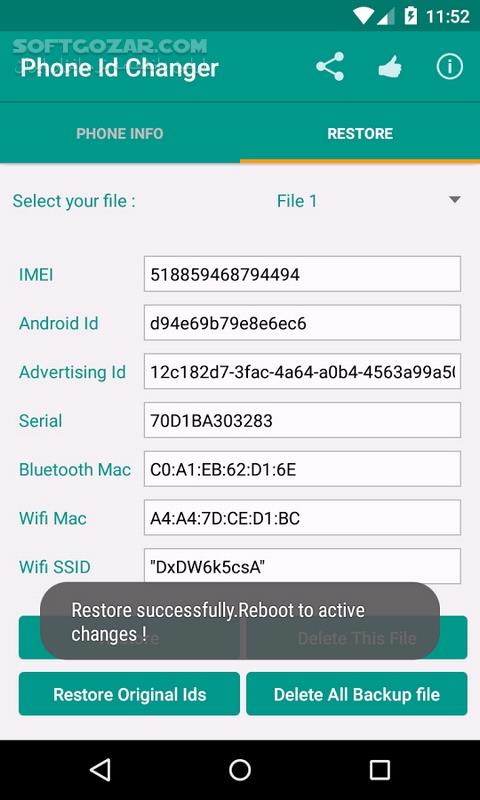 دانلود Device ID Changer Pro 4.1 for Android +4.3 - دانلود تغییر آی دی برای اندروید - سافت گذر