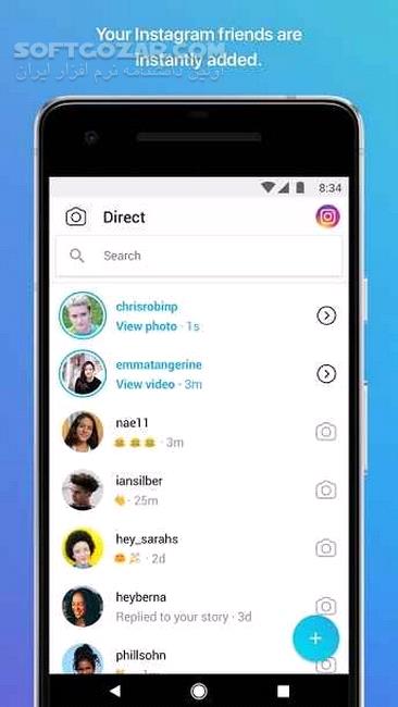 Direct from Instagram 88 0 0 15 99 for Android 4 1 تصاویر نرم افزار  - سافت گذر