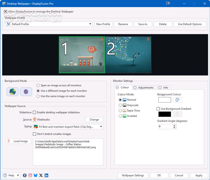 دانلود DisplayFusion Pro 12.0 - دانلود مدیریت چند مانیتور در ویندوز - سافت گذر