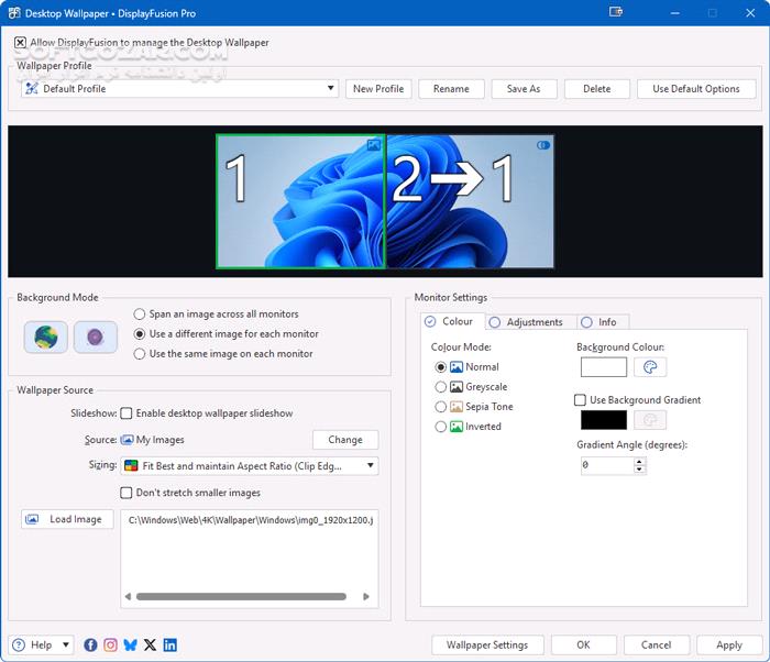 دانلود DisplayFusion Pro 12.0 - دانلود مدیریت چند مانیتور در ویندوز - سافت گذر