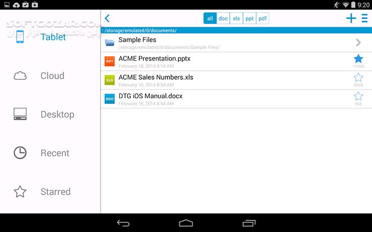 دانلود Docs To Go Premium 4.003 for Android +4.0 - دانلود نمایش و ویرایش فایلهای آفیس و PDF برای اندروید - سافت گذر