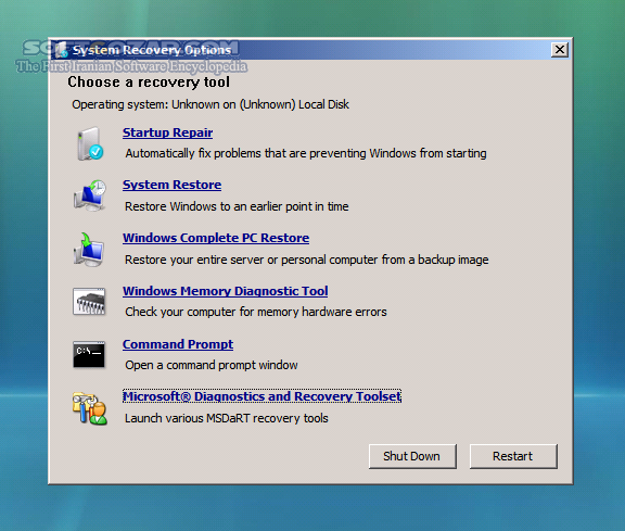 ERD Commander 5 0 6 0 6 5 x86 x64 تصاویر نرم افزار  - سافت گذر