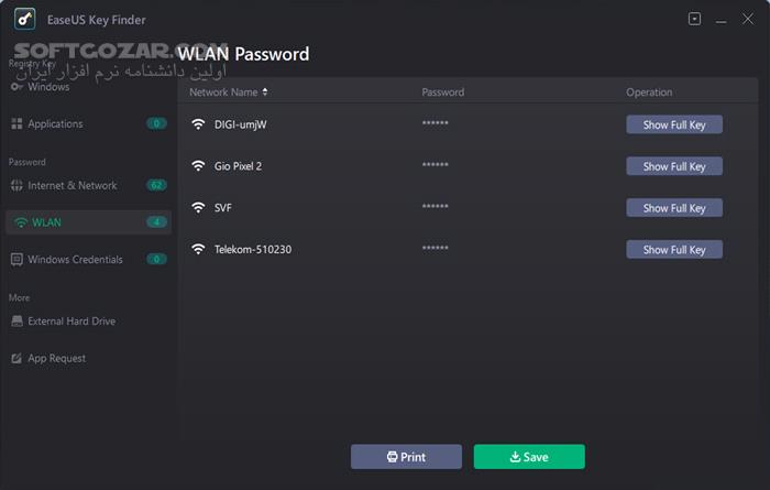 دانلود EaseUS Key Finder Pro 4.1.6 - دانلود اسکن و بازیابی رمزهای عبور - سافت گذر