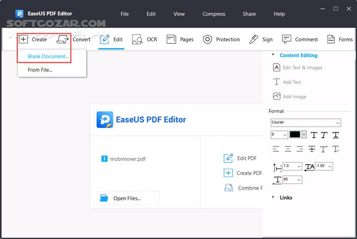 دانلود EaseUS PDF Editor Pro 6.2.0.2 - دانلود ساخت و ویرایش پی دی اف - سافت گذر