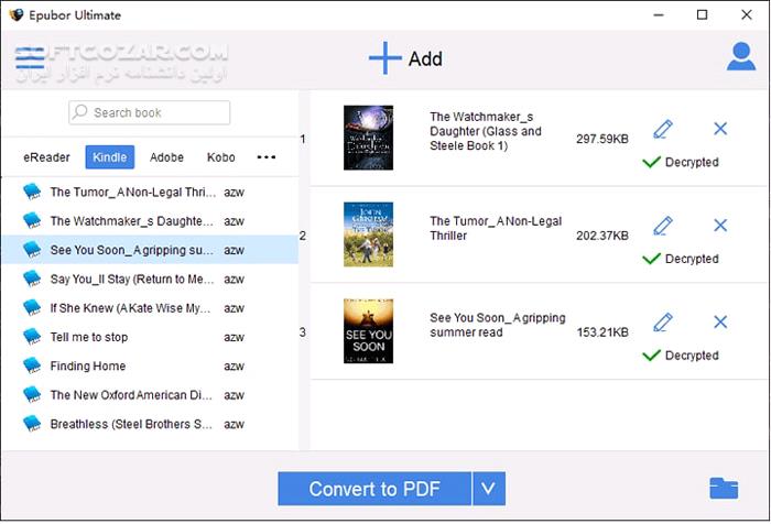 دانلود Epubor Ultimate Converter 3.0.16.218 - دانلود تبدیل کتاب و فایل های متنی - سافت گذر