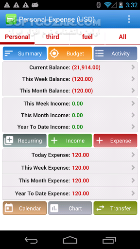 دانلود Expense Manager Pro 3.6.8 for Android +4.0 - دانلود مدیریت دخل و خرج برای اندروید - سافت گذر