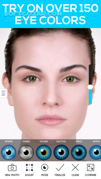 دانلود Eye Color Studio 2.5 for Android +4.0 - دانلود رنگ جشمان خود را تغییر دهید برای اندروید - سافت گذر