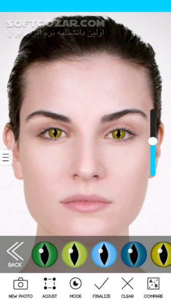 دانلود Eye Color Studio 2.5 for Android +4.0 - دانلود رنگ جشمان خود را تغییر دهید برای اندروید - سافت گذر
