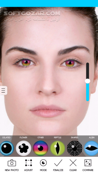 دانلود Eye Color Studio 2.5 for Android +4.0 - دانلود رنگ جشمان خود را تغییر دهید برای اندروید - سافت گذر