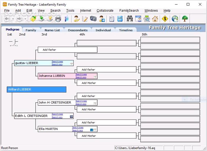 دانلود Family Tree Heritage Gold 16.0.13 - دانلود ساخت شجره نامه خانوادگی - سافت گذر