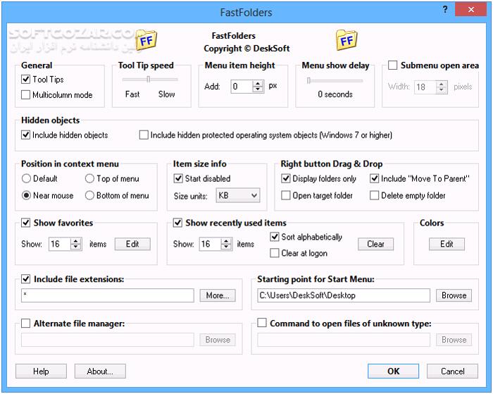 دانلود FastFolders 5.14.1 - دانلود دسترسی سریع به محتویات فولدرها - سافت گذر