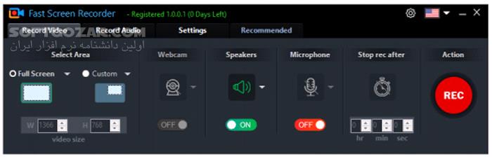 دانلود Fast Screen Recorder 2.0.0.5 - دانلود ضبط کننده صفحه نمایش - سافت گذر