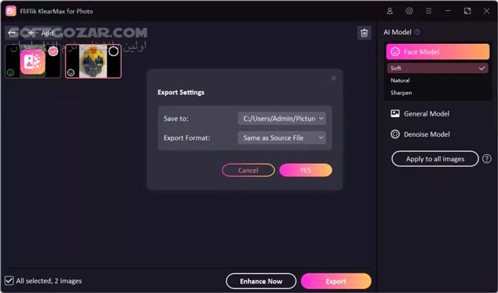 دانلود FliFlik KlearMax for Photo 1.2.0.0 - دانلود ترمیم عکس با هوش مصنوعی - سافت گذر
